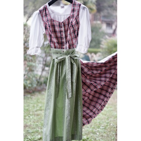 ABITO STILE TIROLESE  tg. 48 it. Dirndl "Kaletsch Modell"