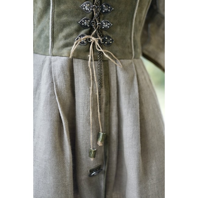 ABITO STILE TIROLESE tg. 40/42 it.  pelle lino