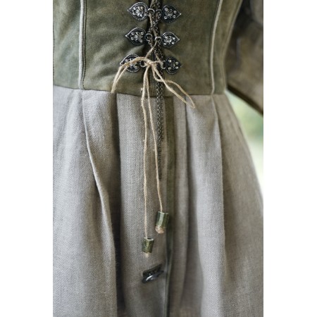 ABITO STILE TIROLESE tg. 40/42 it.  pelle lino