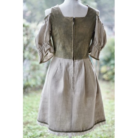 ABITO STILE TIROLESE tg. 40/42 it.  pelle lino
