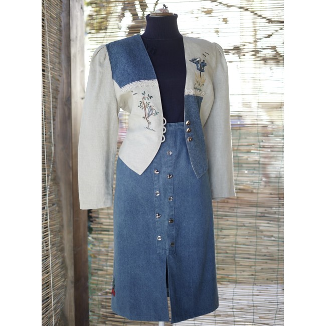 GONNA IN STILE TIROLESE tg.48 it.  jeans