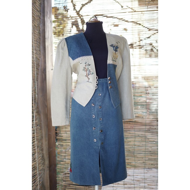 GONNA IN STILE TIROLESE tg.48 it.  jeans