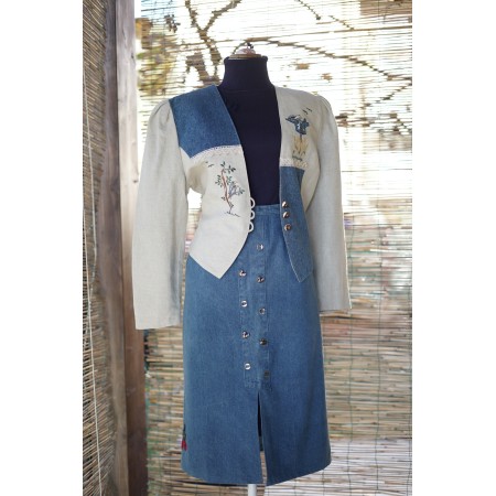 GONNA IN STILE TIROLESE tg.48 it.  jeans
