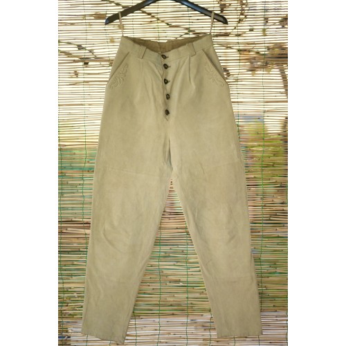 PANTALONI tg. 44/46 it. IN PELLE  TIROLESI VINTAGE...