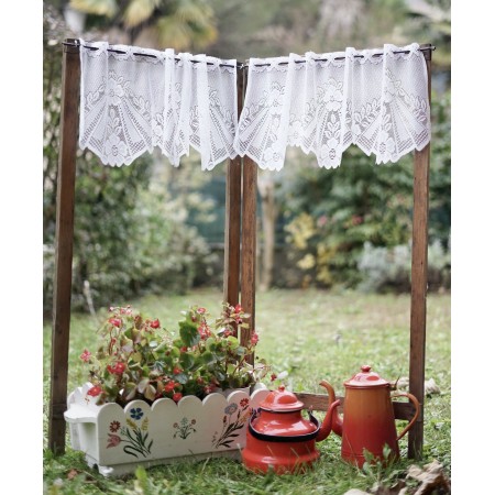 COPPIA TENDINE  IN PIZZO 81x29 cm