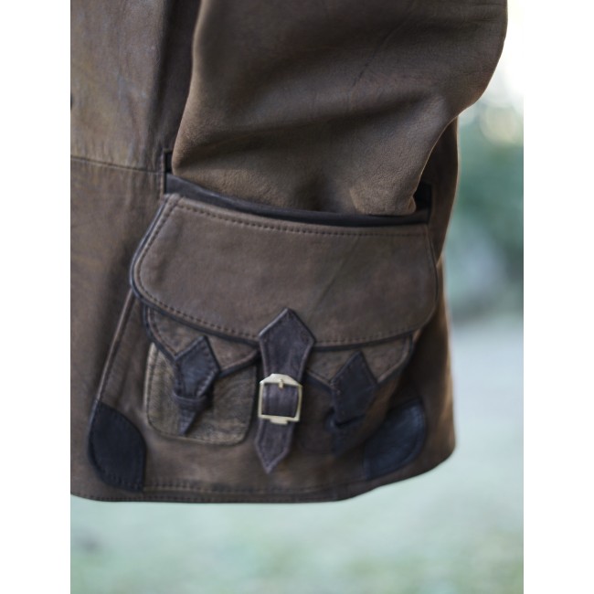 GIACCA GIACCONE TIROLESE tg 50  PELLE Polar Lather
