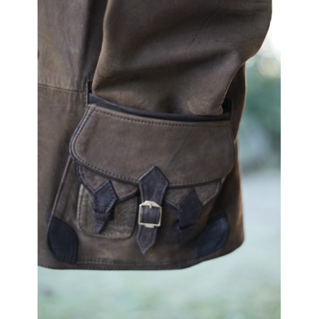 GIACCA GIACCONE TIROLESE tg 50  PELLE Polar Lather
