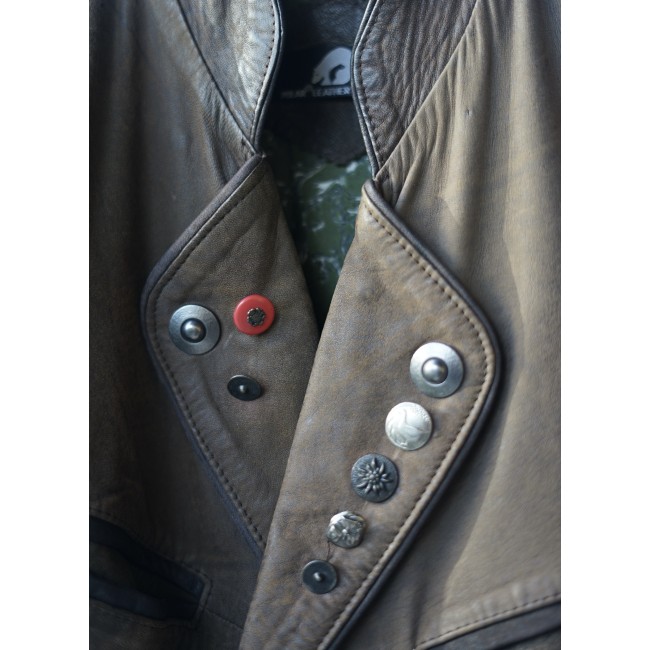 GIACCA GIACCONE TIROLESE tg 50  PELLE Polar Lather
