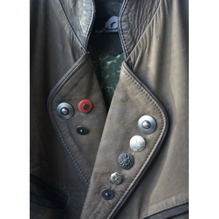 GIACCA GIACCONE TIROLESE tg 50  PELLE Polar Lather