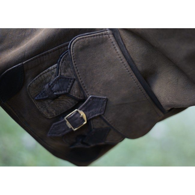 GIACCA GIACCONE TIROLESE tg 50  PELLE Polar Lather
