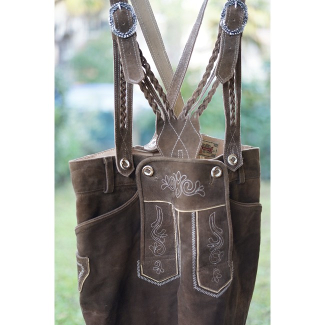 PANTALONI tg. 48/50 PELLE LEDERHOSEN STILE...