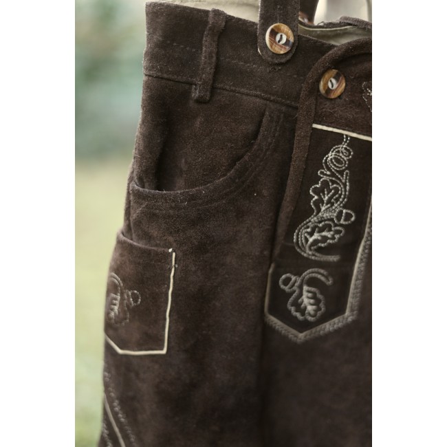 PANTALONI tg. 46/48 PELLE LEDERHOSEN STILE...