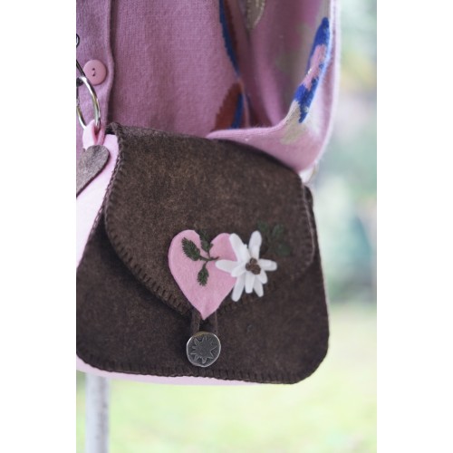 BORSA BORSETTA IN FELTRO TIROLESE REALIZZATA A MANO 2
