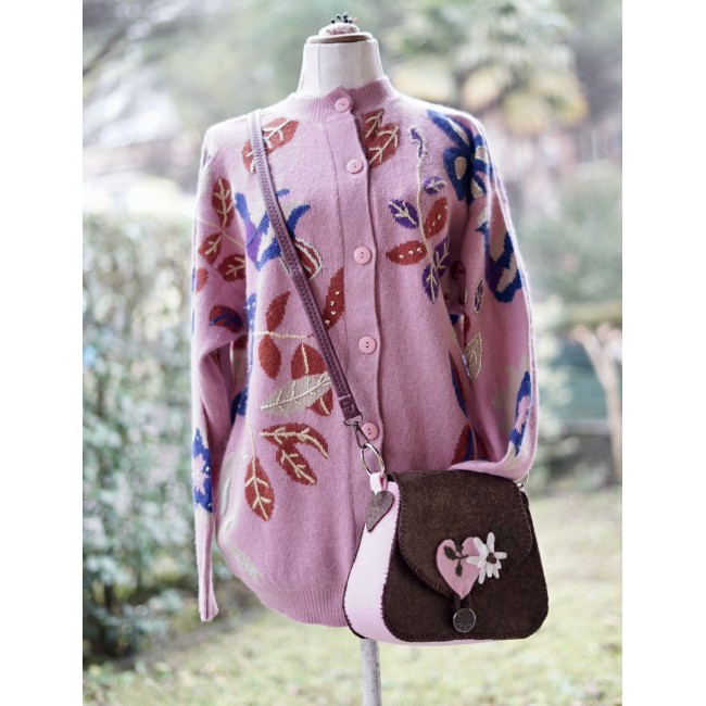 BORSA BORSETTA IN FELTRO TIROLESE REALIZZATA A...