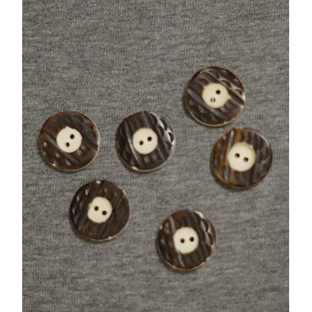 SET 6  BOTTONI STILE TIROLESE 2cm