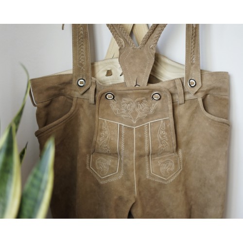 PANTALONI tg. 54 PELLE LEDERHOSEN STILE TIROLESE 2