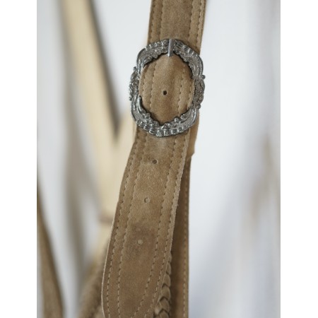 PANTALONI tg. 54 PELLE LEDERHOSEN STILE TIROLESE