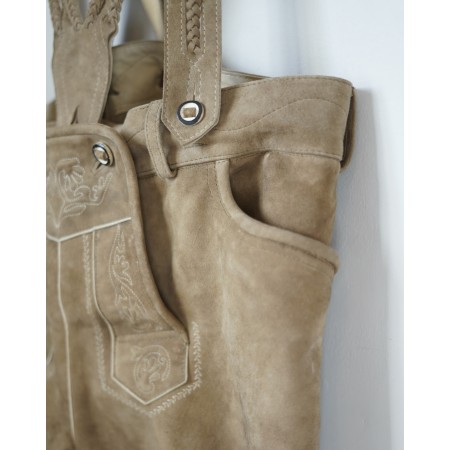 PANTALONI tg. 54 PELLE LEDERHOSEN STILE TIROLESE