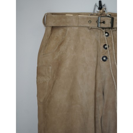 PANTALONI tg. 54/56 it. IN PELLE TIROLESI Alpenlander