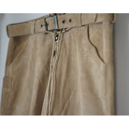 PANTALONI tg. 54/56 it. IN PELLE TIROLESI Alpenlander