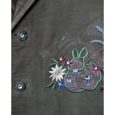 GILET  Tg. 54/56 circa UOMO TIROLESE PELLE