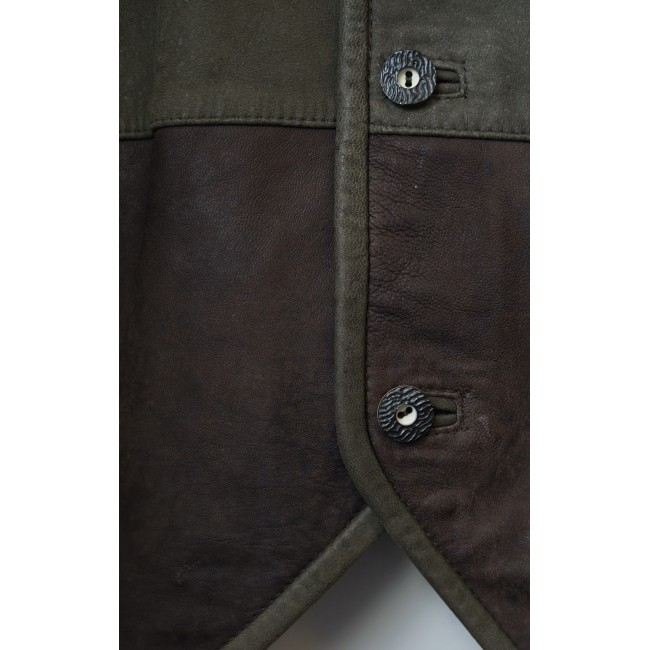 GILET  Tg. 54/56 circa UOMO TIROLESE PELLE