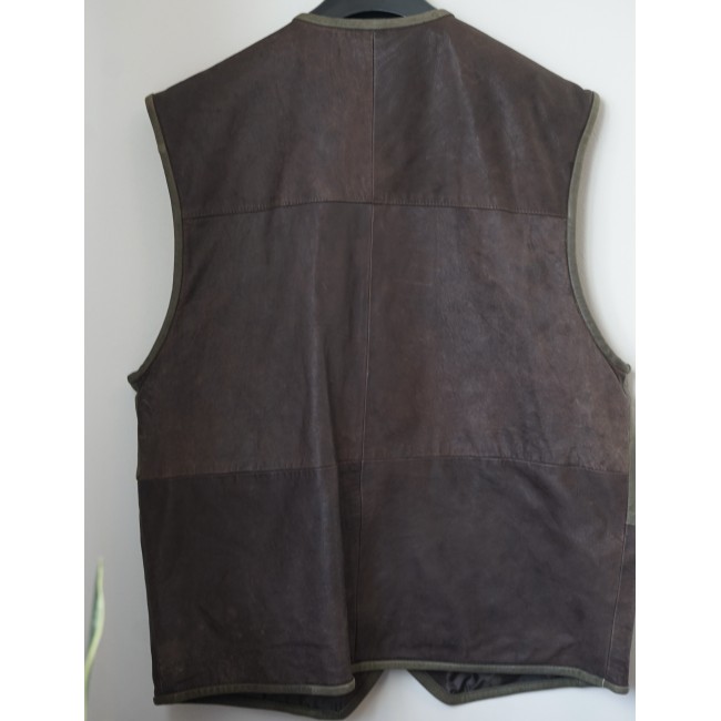 GILET  Tg. 54/56 circa UOMO TIROLESE PELLE