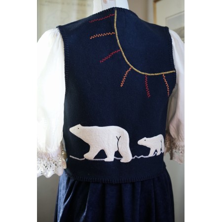 GILET IN STILE TIROLESE tg. S LANA IVALU
