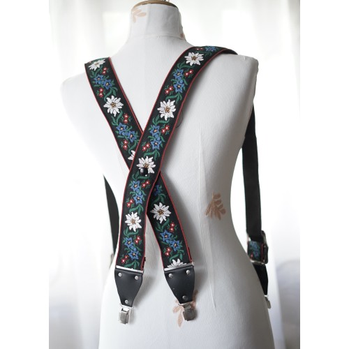 BRETELLE IN PELLE UOMO RICAMATE TIROLESI 2