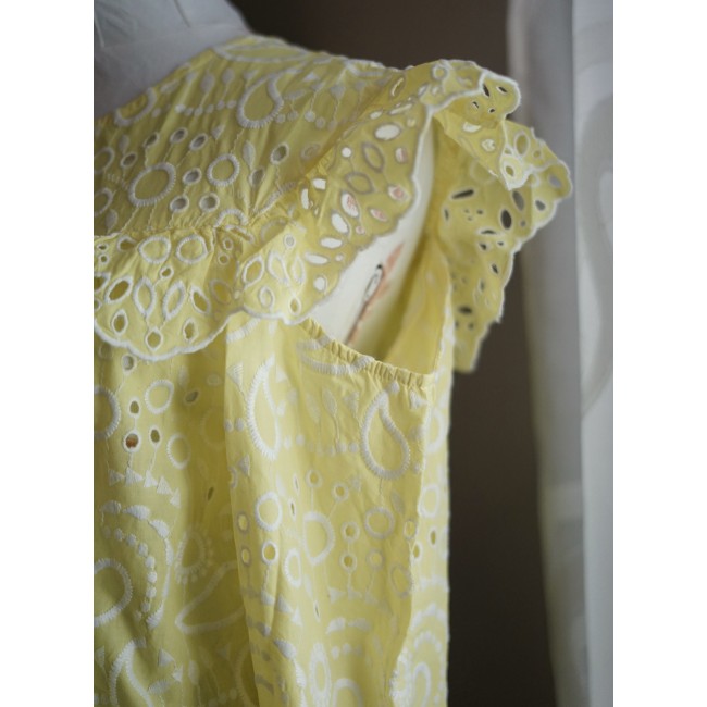 CAMICETTA CON PIZZO TG.14 uk / 44 it COLORE GIALLO