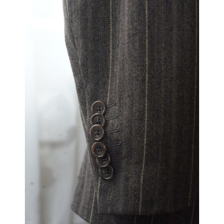 COMPLETO IN LANA MARRONE  tg. 50/52 it. GAZZARINI UOMO