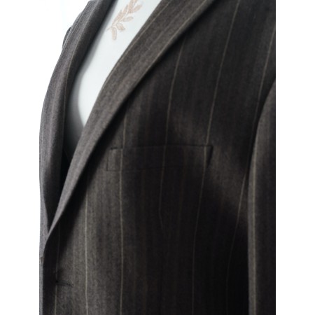 COMPLETO IN LANA MARRONE  tg. 50/52 it. GAZZARINI UOMO