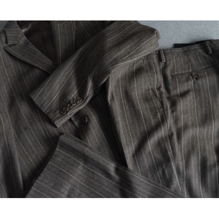 COMPLETO IN LANA MARRONE  tg. 50/52 it. GAZZARINI UOMO