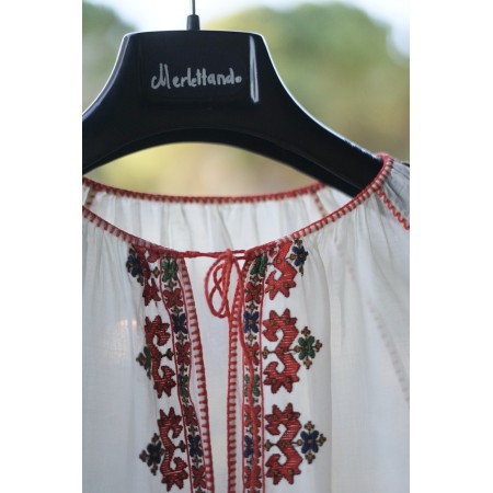 CAMICIA  VINTAGE STILE UNGHERESE  RICAMATA A MANO