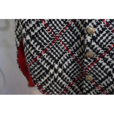 CAPPOTTO AMPIO LANA  tg. XXL LOU ALDA IN TESSUTO A MANO