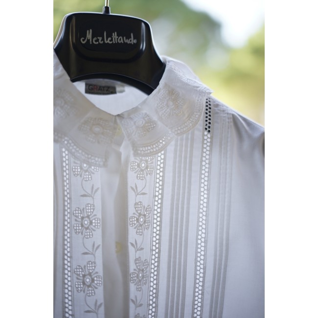 CAMICIA  STILE TIROLESE  TG.46 it. Gratz