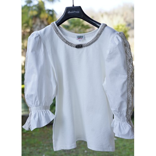 CAMICIA  STILE TIROLESE  TG. 46/48 it. Country Line