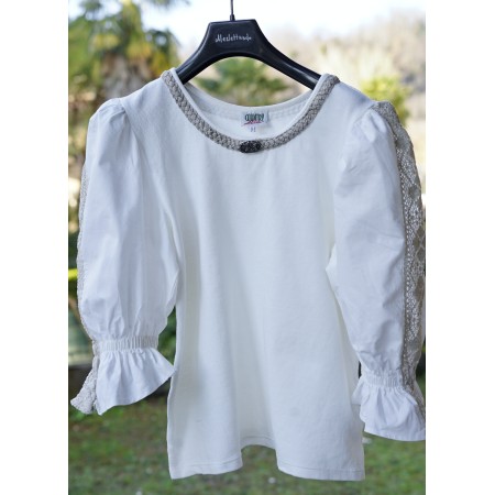 CAMICIA  STILE TIROLESE  TG. 46/48 it. Country Line