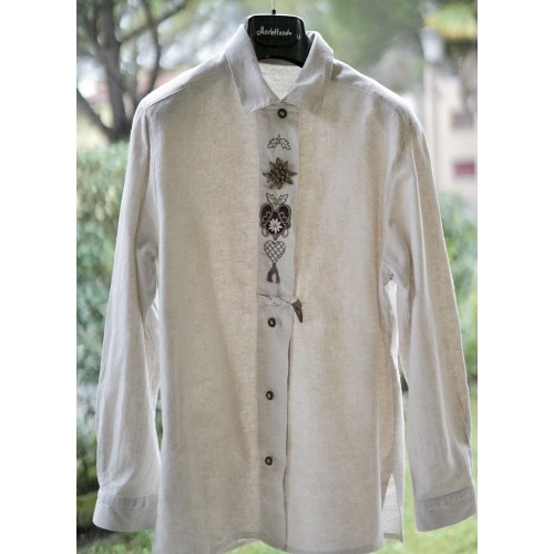 CAMICIA STILE TIROLESE  TG. 46 it. Rose Blusen donna