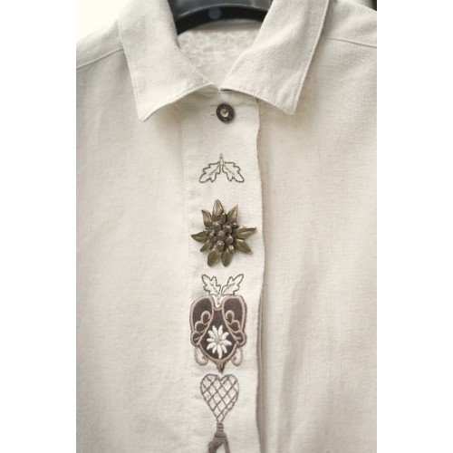 CAMICIA STILE TIROLESE  TG. 46 it. Rose Blusen donna 2