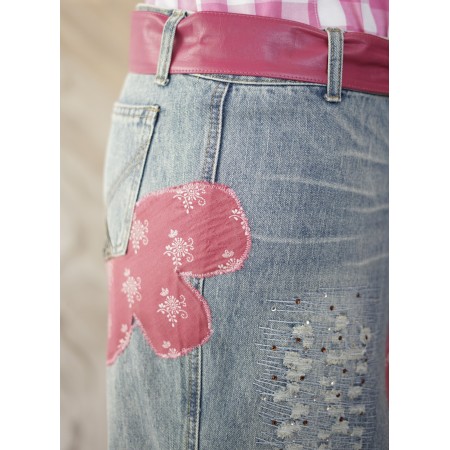 GONNA LUNGA Jeans  tg S/M Kiss Miss