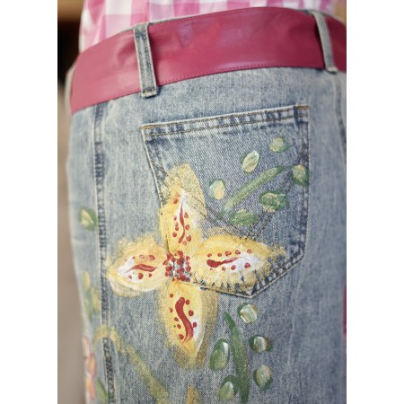 GONNA LUNGA Jeans  tg S/M Kiss Miss