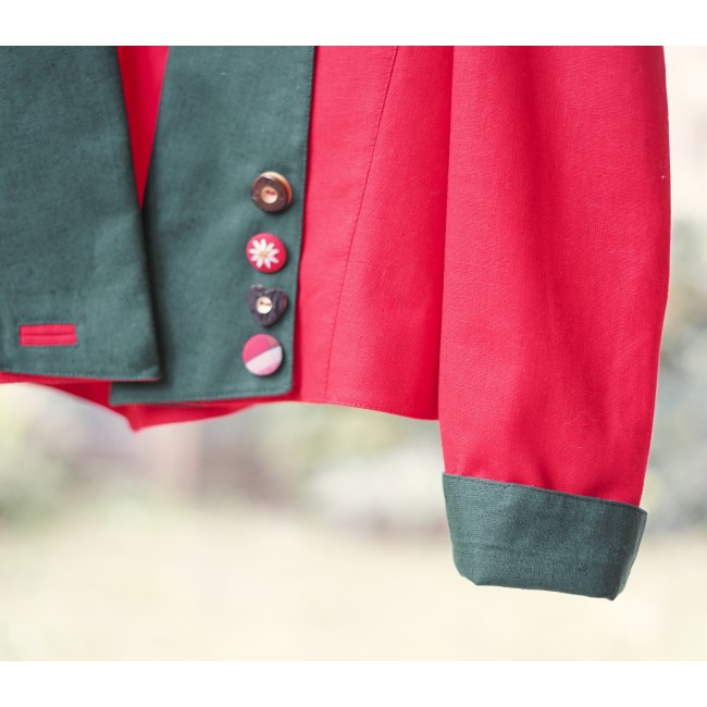 GIACCA LEGGERA TIROLESE  tg. 44 it. ROSSA