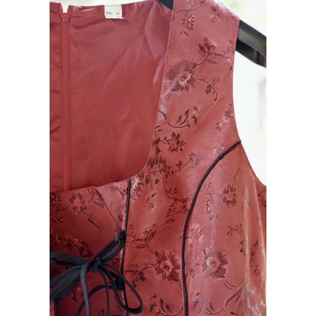 GILET CORPETTO  ROSSO / BORDEAUX TIROLESE Tg...