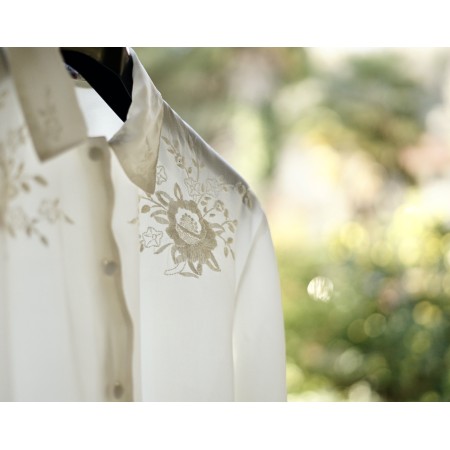 CAMICIA IN SETA RICAMATA A MANO tg.XL