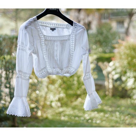 CAMICIA CORTA tg L STILE TIROLESE