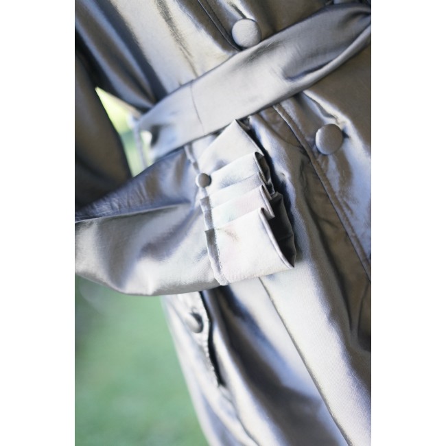 TRENCH DONNA COLORE ARGENTO  TG. 12 uk/ 44 it...