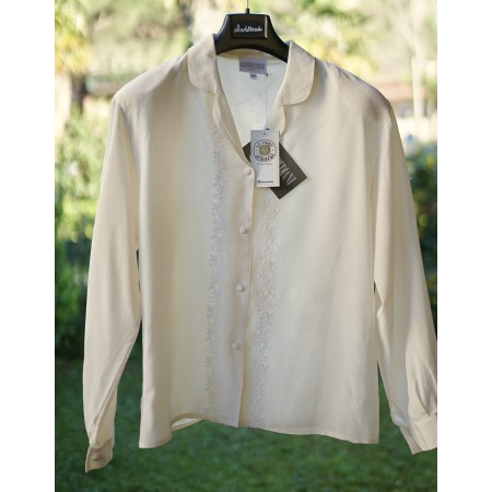 CAMICIA IN SETA RICAMATA tg.48 it. Gianfrediani