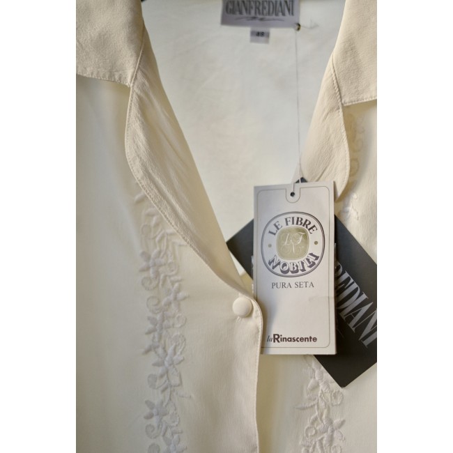 CAMICIA IN SETA RICAMATA tg.48 it. Gianfrediani
