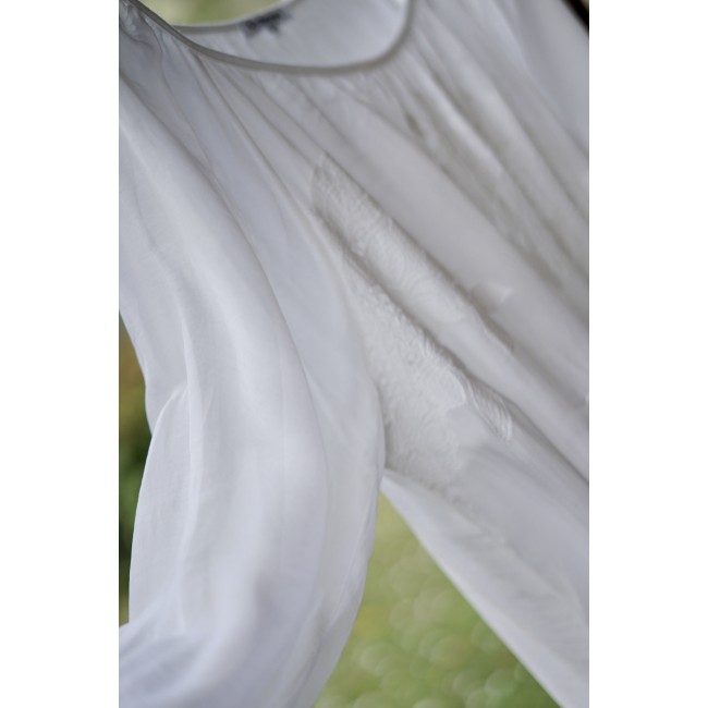 CAMICETTA BIANCA  FLOREALE   tg.XL  SETA 26%